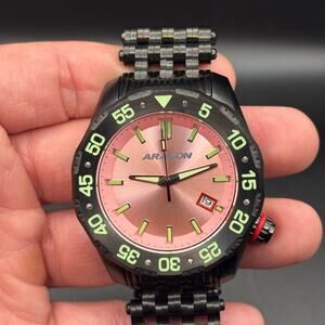 Aragon Sea Charger Pink Dial Automatic 44mm Men’s Watch Limited Edition 28/50